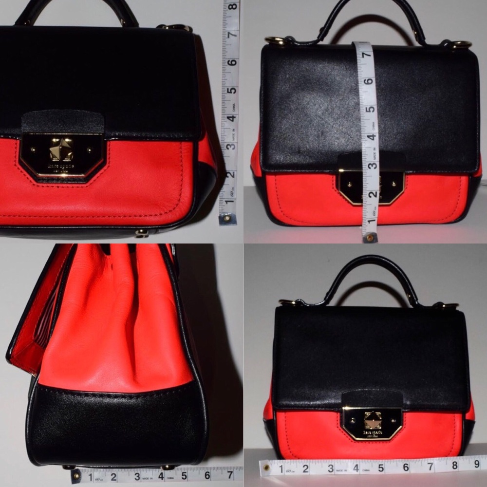 ♠️Kate Spade Black & Red Purse w/ detachable strap - Picture 7 of 7